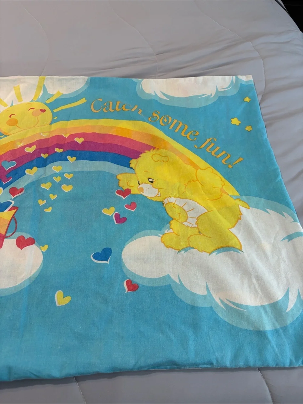 Care Bears Vintage Pillowcase Catch Some Fun